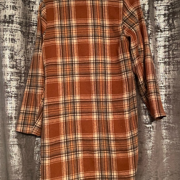 Burnt orange plaid coat - Picture 3 of 3